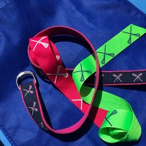 EUC Eliza B D-Ring Lacrosse Belt and Hair Ribbons